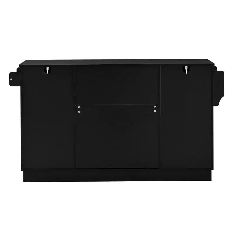 54" Sideboard Buffet Cabinet, 4-Door Kitchen Storage with Drawer, Adjustable Shelves & Side Racks
