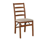 Stakmore Set of 2 Shaker Ladderback Folding Chair Cherry Solid Hardwood, Fully Assembled