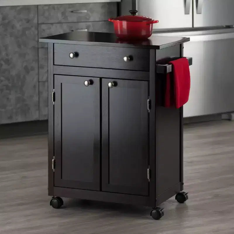 Savannah Kitchen Cart Wood/Coffee