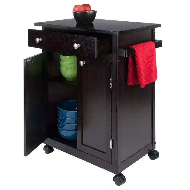Savannah Kitchen Cart Wood/Coffee