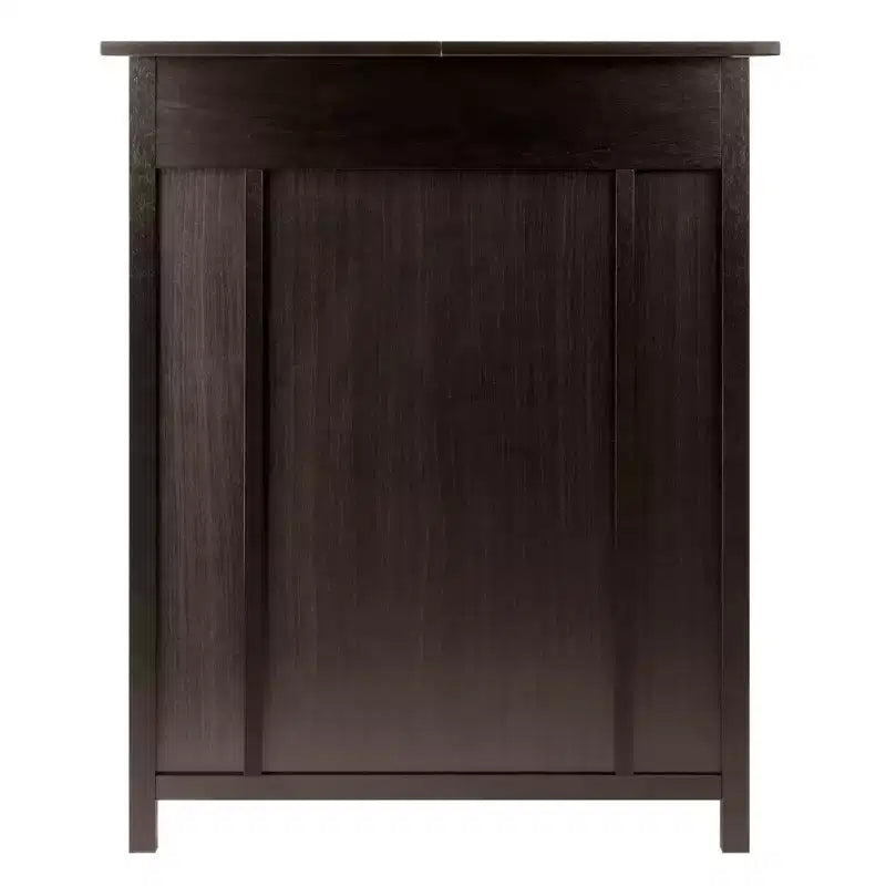 Wine Cabinet Espresso - Hardwood, 14-Bottle Rack, Stemware Holder