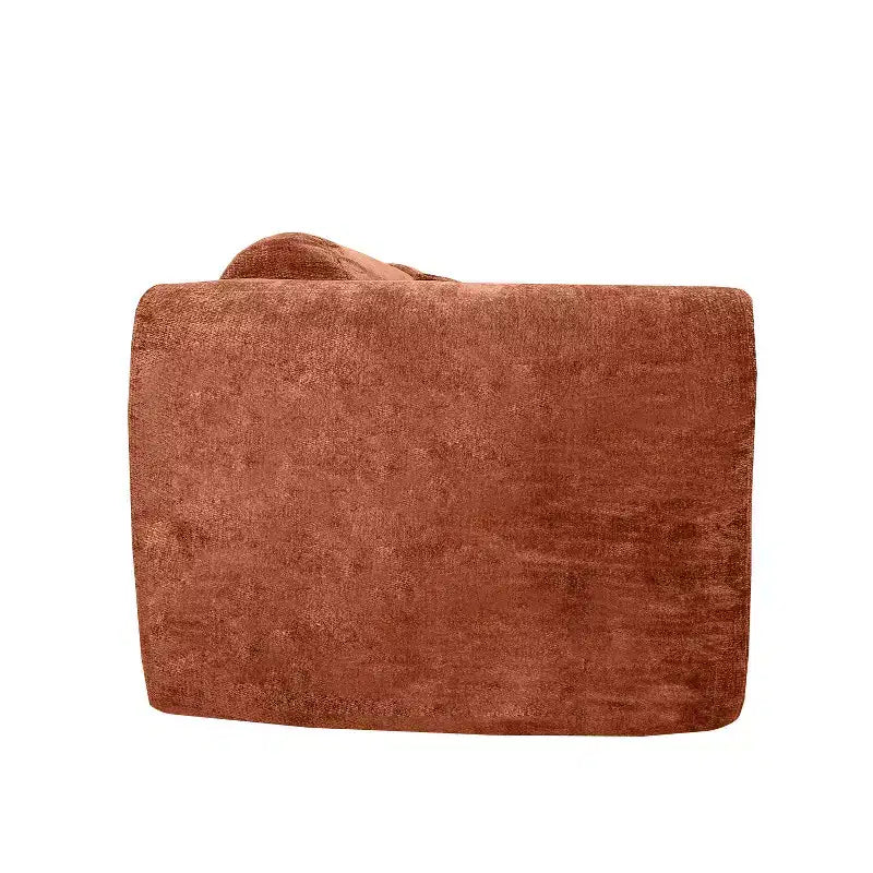 140" Modern 5-Seater Curved Sectional Sofa, Compressed Sponge, Orange