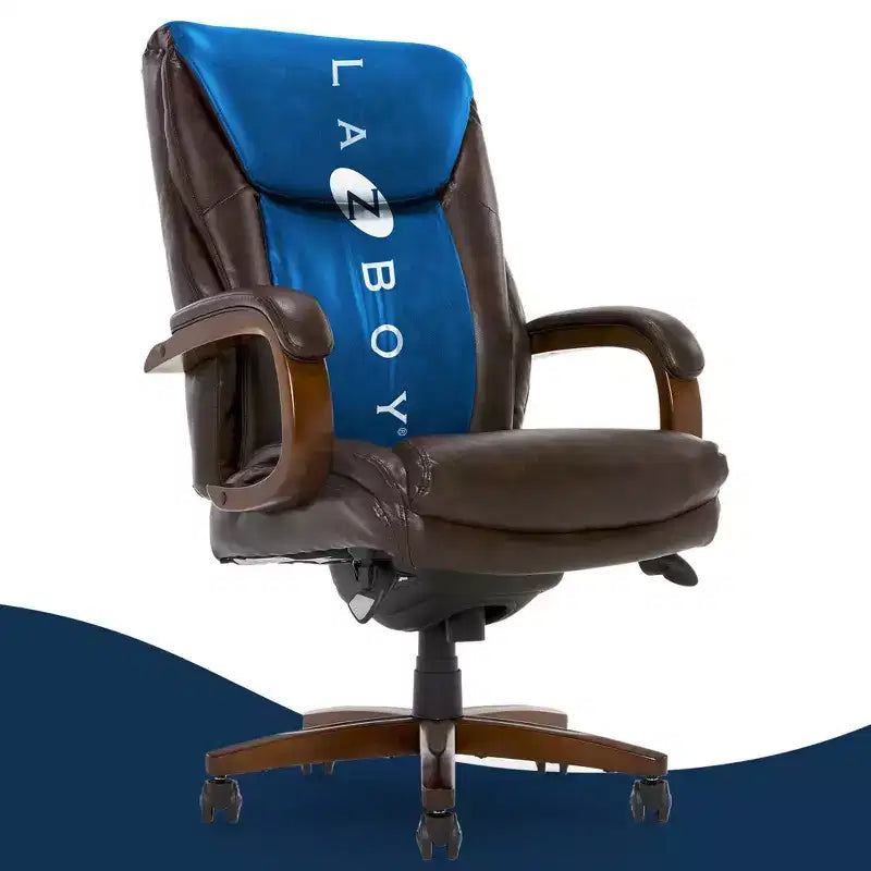 Executive High-Back Office Chair with Lumbar Support, Black