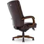 Fauteuil de bureau de direction à dossier haut avec support lombaire, noir