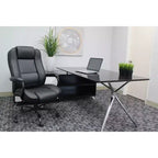 Fauteuil de bureau renforcé Noir - Pivotant, Piétement métallique, Capacité de 180 kg