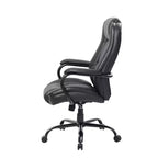 Fauteuil de bureau renforcé Noir - Pivotant, Piétement métallique, Capacité de 180 kg