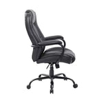 Fauteuil de bureau renforcé Noir - Pivotant, Piétement métallique, Capacité de 180 kg