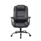 Fauteuil de bureau renforcé Noir - Pivotant, Piétement métallique, Capacité de 180 kg