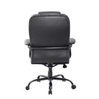 Fauteuil de bureau renforcé Noir - Pivotant, Piétement métallique, Capacité de 180 kg