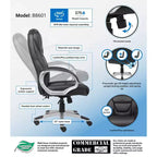 Fauteuil de bureau de direction à dossier haut, noir