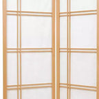 Paravent Shoji de 1,80 m de haut, séparateur de pièce pliable à 8 panneaux avec papier de riz Washi et cadre en bois dur, naturel