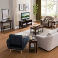 Solid Wood Recliner Wedge End Table, Chocolate Cherry Finish