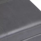 Pouf de rangement transitoire de 48 po avec couvercle relevable et garniture cloutée