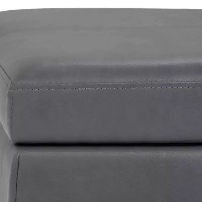 48" Transitional Storage Ottoman with Lift-Top Lid and Nailhead Trim