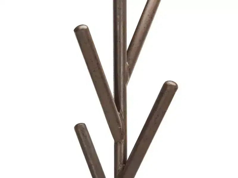 Contemporary Concrete & Steel Coat Rack - Dark Grey, 60" Tall, 5 Hooks