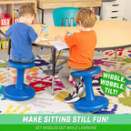 Tabouret sensoriel oscillant pour enfants, assise active à 360° pour enfants atteints de TDAH et agités, siège rembourré en mousse, base antidérapante, 35,5 cm ou 45,7 cm, pour salle de classe et maison