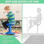 Tabouret sensoriel oscillant pour enfants, assise active à 360° pour enfants atteints de TDAH et agités, siège rembourré en mousse, base antidérapante, 35,5 cm ou 45,7 cm, pour salle de classe et maison