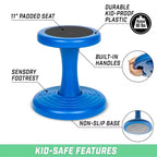 Tabouret sensoriel oscillant pour enfants, assise active à 360° pour enfants atteints de TDAH et agités, siège rembourré en mousse, base antidérapante, 35,5 cm ou 45,7 cm, pour salle de classe et maison