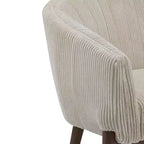 Causeuse de style Mid-Century Modern, canapé rembourré avec surpiqûres passepoilées, dossier incurvé et pieds en bois d'hévéa, 2 places