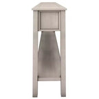 Console d'entrée rustique avec 4 tiroirs et étagère inférieure, 152 cm de large, pin et MDF