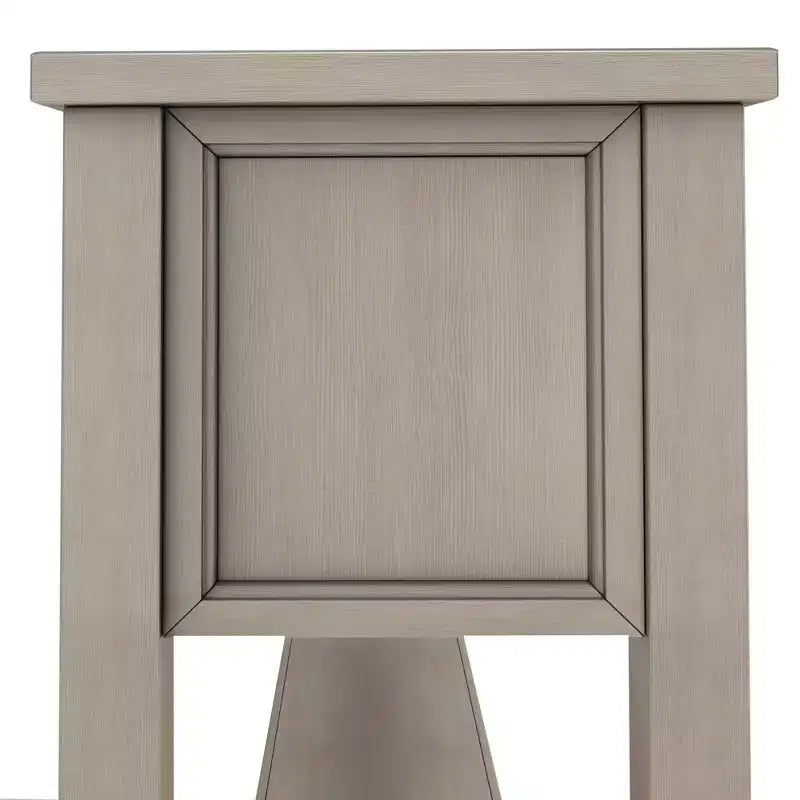 Rustic Entryway Console Table with 4 Drawers and Bottom Shelf, 60"W, Pine & MDF