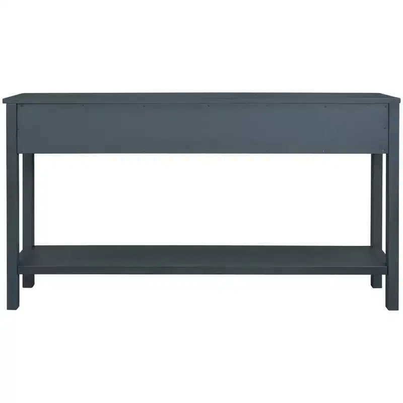 Rustic Entryway Console Table with 4 Drawers and Bottom Shelf, 60"W, Pine & MDF