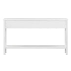 Console d'entrée rustique avec 4 tiroirs et étagère inférieure, 152 cm de large, pin et MDF