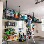 Porte-bagages de garage aérien 4' x 8' avec crochets, supporte 317,5 kg