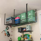 Porte-bagages de garage aérien 4' x 8' avec crochets, supporte 317,5 kg