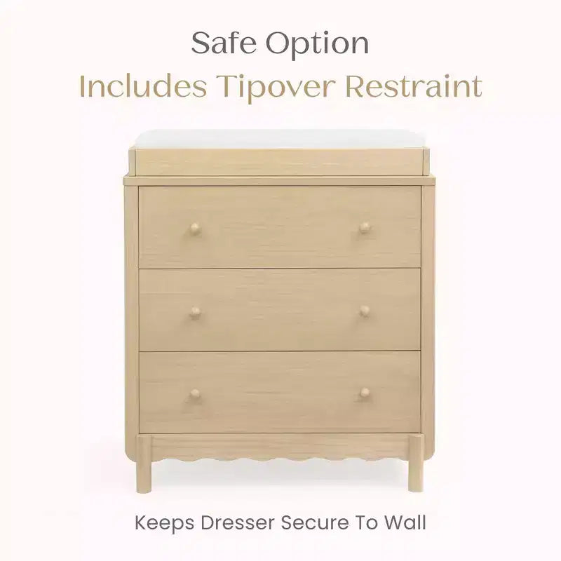 3 Drawer Dresser with Changing Top