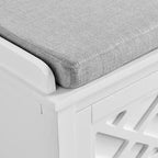 Banc de rangement en bois Middlebury de 45 po avec coussin amovible