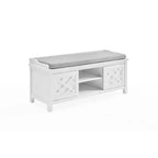 Banc de rangement en bois Middlebury de 45 po avec coussin amovible