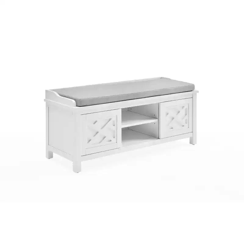 45" Middlebury Wood Storage Bench with Removable Cushion