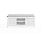 Banc de rangement en bois Middlebury de 45 po avec coussin amovible