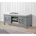 Banc de rangement en bois Middlebury de 45 po avec coussin amovible